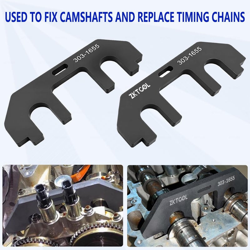ZKTOOL 303-1655 3.5L Engine Camshaft Holding Alignment Timing Tool, Compatible with Ford 3.5L EcoBoost Upgraded GT F-150 Expedition Navigator, with RT11 Cylinder Head Screw Removal Socket - Image 5